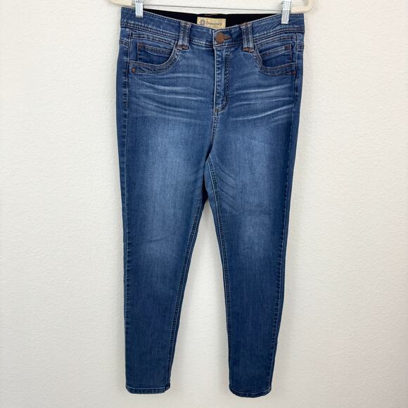 Democracy Denim - Democracy Women Ab Solution Straight Leg Jean Size 10 Denim Shaping Stretch Blue